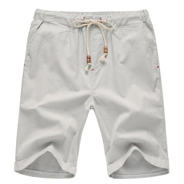 Light Gray Gentleman Casual Comfort Classic Slim Shorts