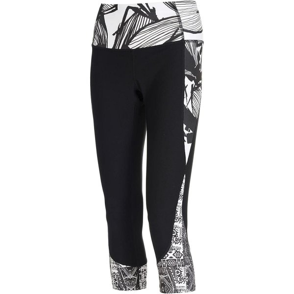 Rich Black Combo Print-no Pockets Women Comfortable Yoga Trousers Active Workout For Sport