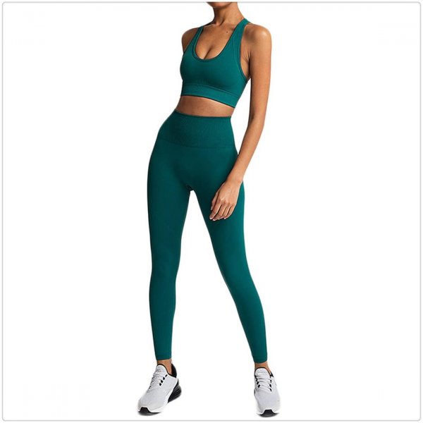 Army Green Women Fashion Yoga Coordinates Workout Workout Activewear Sets