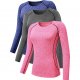 8021# Grey.blue.pink Lady Simple Long Sleeve Clothes Exercise Running