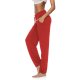 Red Female Formal Yoga Athletic Leggings Ultra Soft For Women