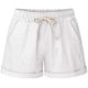 White Ladies Formal Shorts Comfort Elastic Waist Shorts For Shorts