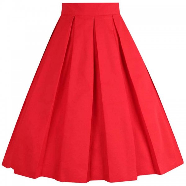 Z-red Women's Formal Good-looking Skirts For Travel Skirt