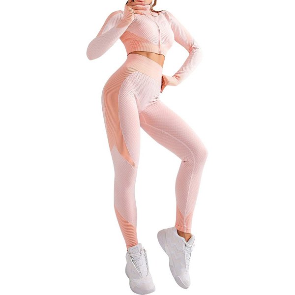 A-pink Madam Comfortable Yoga Suit Soft Fitness Sport Suit