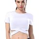 White Women's Beautiful Short Sleeve Gear Gym Sport