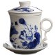 Blue Lotus Pattern Simplicity Chinese Kungfu Teacup Top Quality For Men Women Gifts