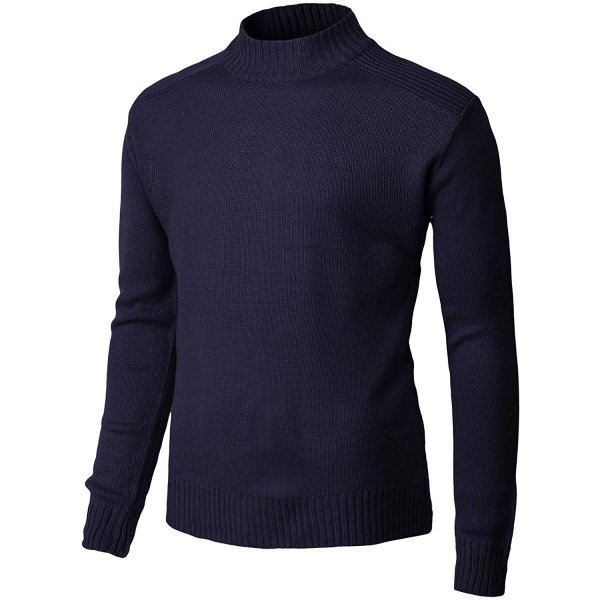 Kmoswl257-navy The Male Fashion Casual Slim Jumper Knitwear