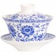 Blue lotus Fun Kungfu Teacup Bone China Porcelain Tea Cup Novelty Gift Cup